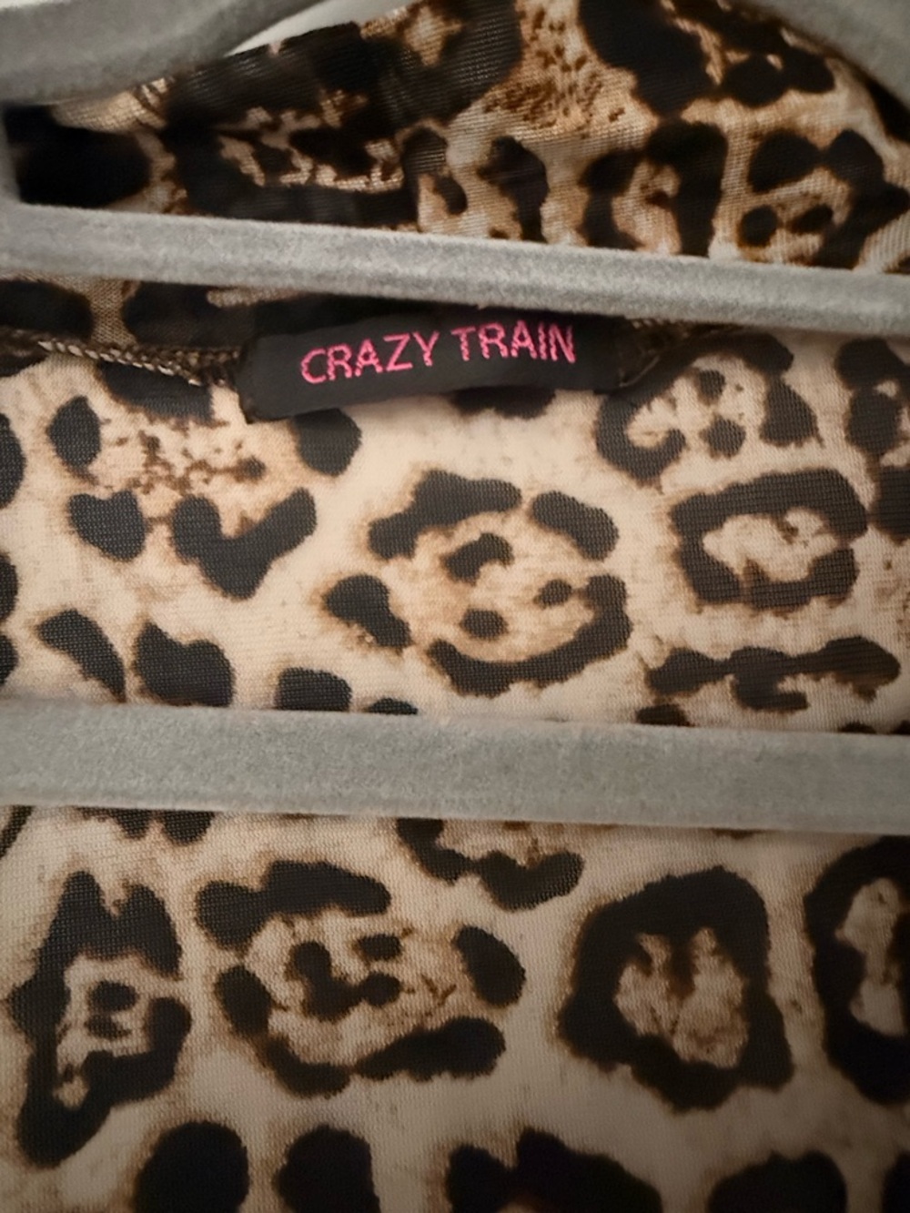 Crazy Train Leopard Print Kimono - Beige & Black - Picture 4 of 4